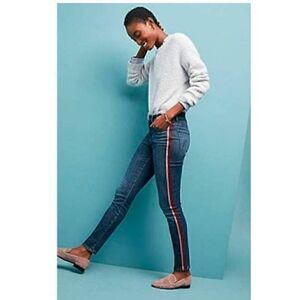 Mother The‎ Hustler Ankle Here Kitty Kitty Glitter Racer Jeans Size 26